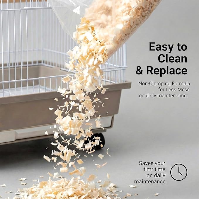 Sukh 10 OZ Aspen Bird Bedding - Aspen Shavings Pet Supplies Bedding and Litter for Guinea Pig Rabbit Snake Enclosure Horse Bunny Hedgehog Chicken Coop Reptile Chinchilla Small Animal