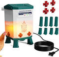 Heated Chicken Waterer 2 Gallon, Chicken Water Heater for Winter, Freeze Proof Chicken Waterer, 4 Nipples for Clean Water，Detachable Legs, Adjustable Height for Chickens, Pigeons, Beaked Poultry