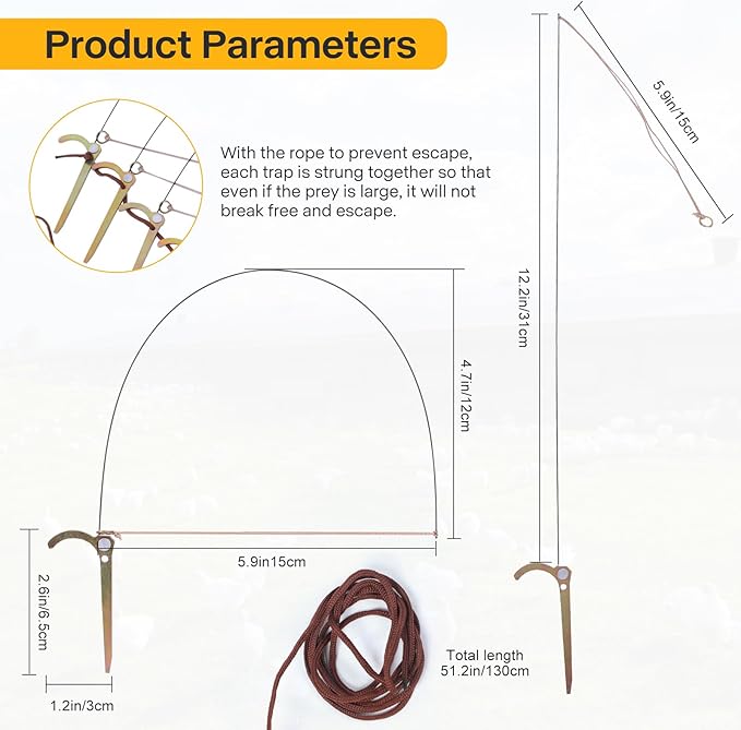 Professional Bird Trap Hunting Trap for Birds Bird Trap for Chicken, Pheasant，Wild Duck, Partridge Mallard and Other Birds Tying Birds' feet Won't Hurt Them