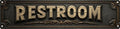 Vintage Tin Restroom Sign Retro Metal Sign Suitable For Home Street Shop Bar Restroom - Multi-Purpose For Indoor/Outdoor Use Plaque 4x16 Inch