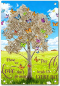 Inspirational Wall Metal Signs Tin Sign Decor “Those We Love Don’t Go Away, They Fly Beside Us Every Day”, Rustic Farmhouse Wall Decor, Sympathy Gift for Loss, Bedroom Wall Art, 8x12 Inch