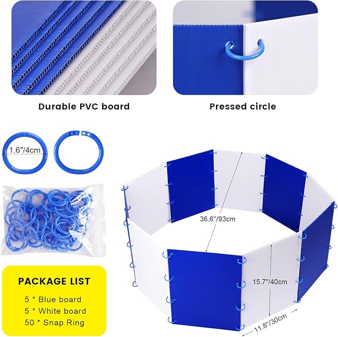 Chick Starter Kit Chicken Brooder Box for 15 Ducks Chicks Portable Coop & Chicken Cage Dog Playpen Panels for Small Animal