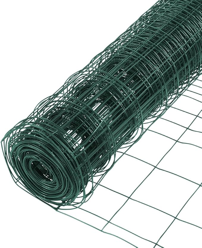 YARDGARD – 2 in. x 3 in. Mesh Welded Wire Fence – 24 in. x 25 ft. 16‑Gauge Green Vinyl Coated Galvanized Steel – For Animal Enclosures | Garden Protection | Property Boundaries