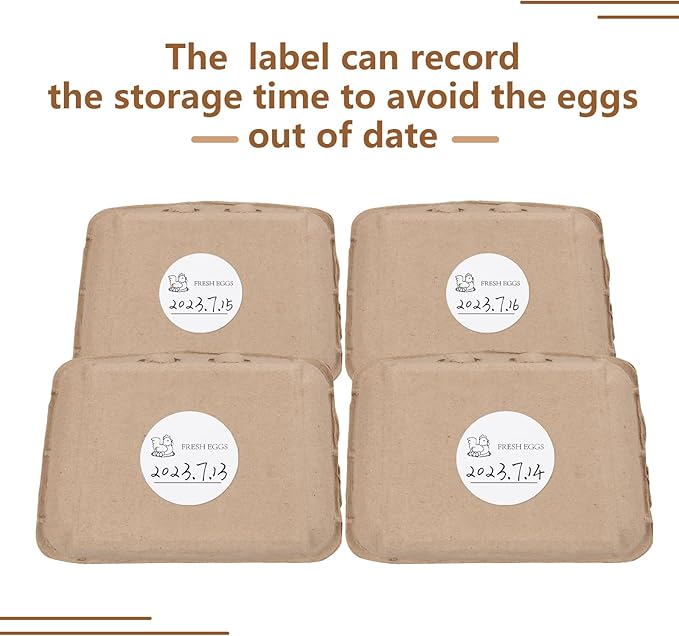30 Pack Vintage Egg Cartons - Natural Pulp, Holds Twelve 12 Count Chicken Eggs, Sturdy Design Made from Recycled Cardboard