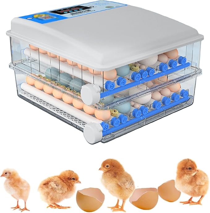 Egg Incubator Chicken Incubators for Hatching Eggs with Automatic Temperature and Humidity Control, Chick Brooder, Incubator Box Kit,36Eggs,128Eggs