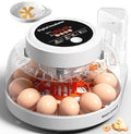 Upgraded Egg Incubator for Hatching Eggs, 12 Egg Capacity with Automatic Egg Turner, Temperature & Humidity Control, LED Egg Candler, Chick Incubator for Chicken, Duck & Quail Eggs
