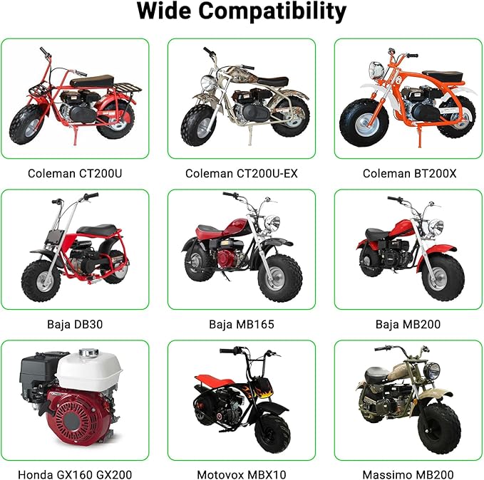 Mini Bike Chain Guard Clutch Cover Compatible with Predator 212cc 224cc 196cc 200cc Coleman CT200U CT200U-EX BT200X Baja Doodlebug DB30 GX160 GX200 Tilotson 212R Tecumseh Engine Minibike Parts