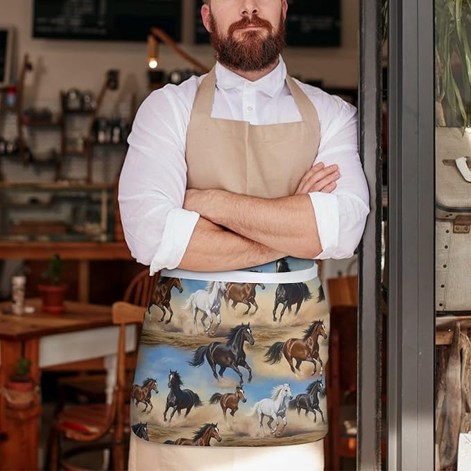 Short 3 Pockets Waist Waiter Waitress Half Apron Waterproof Chef Aprons