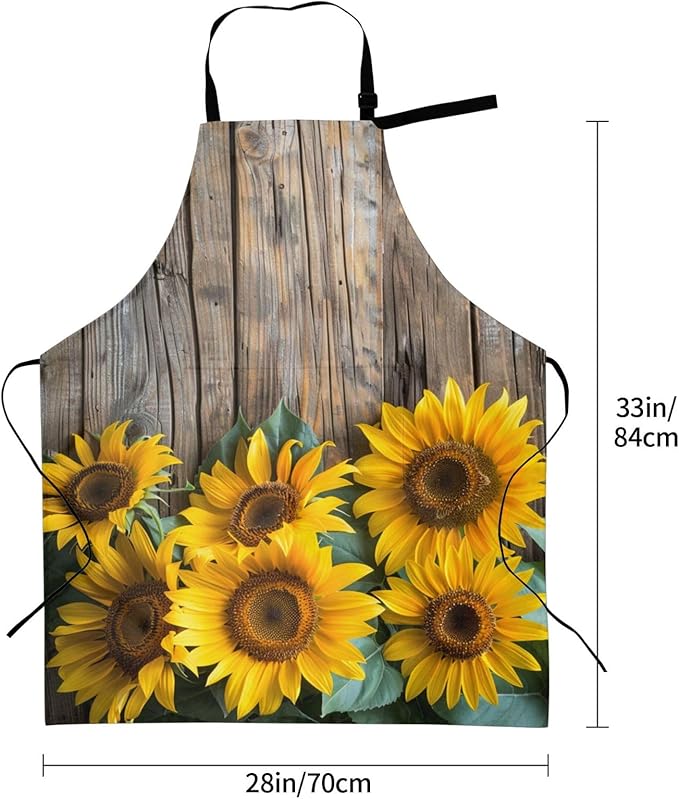 Shark Jumping Home Aprons 2 Pockets 33"×28" for Men Women, Ocean Sea Waterproof Kitchen Cooking Bib