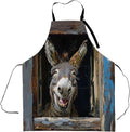 Farmhouse Donkey Apron,Adjustable Waterproof Oxford Fabric Kitchen Apron with 2 Pockets for Men and Women, Cooking, Baking, BBQ, Coffee Shop, Housewarming Gifts, 28x33 Inches
