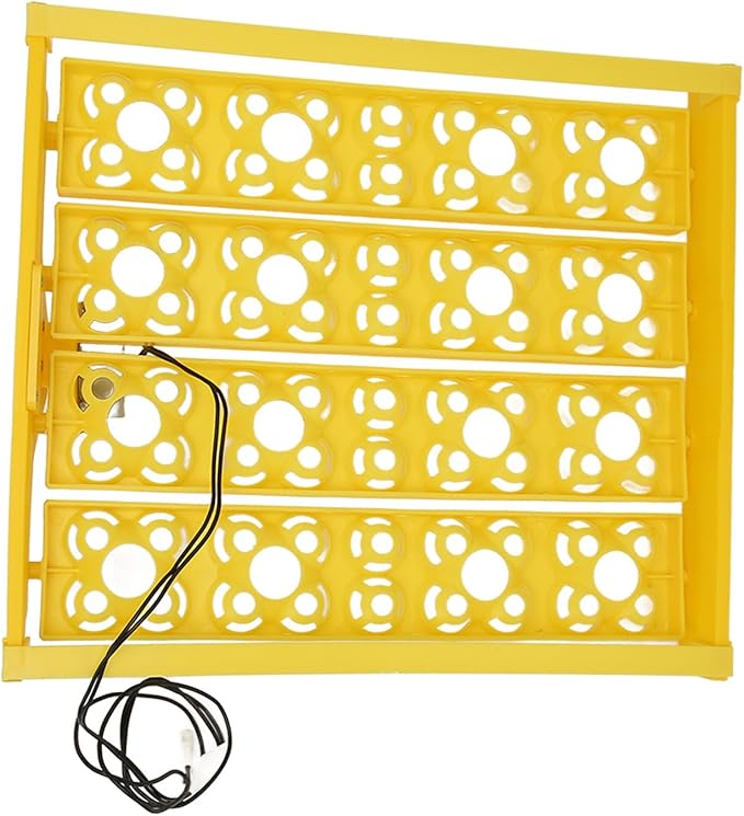 Egg Incubator Tray, Multifunction Automatic Egg Turner Incubator Tray Eggs Automatic Egg Turner Turning Tray for 16 Duck Eggs 16 Eggs 72 Quail Eggs Incubation (DC12V)