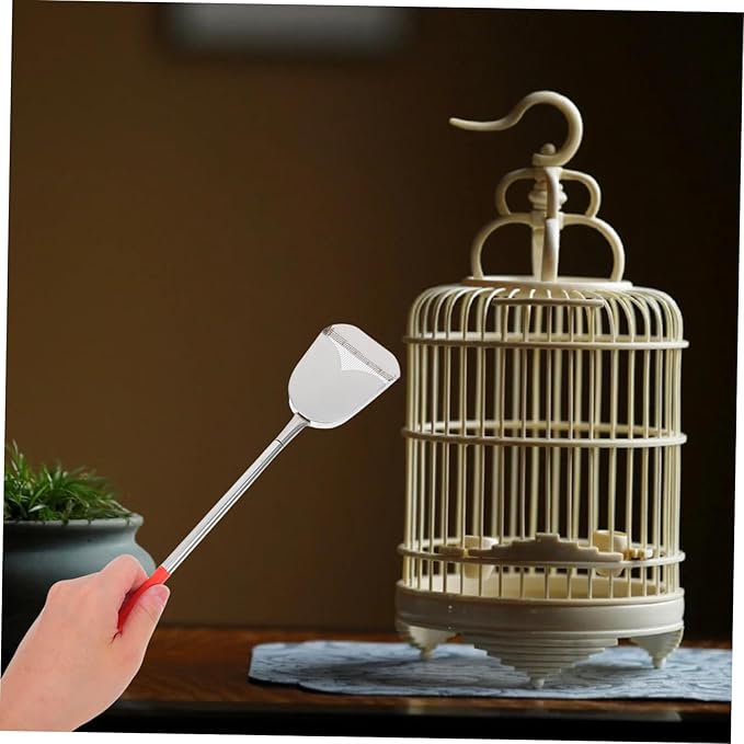 Kisangel 2pcs Bird Cage Cleaning Brush and Shovel Set Efficient Cage Tools for Bird Chicken Coop Feeder Perch Cleaning