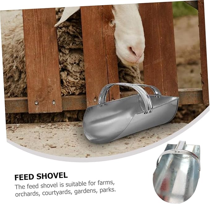 Big Volume Chicken Feeding Scoops Heavy Type Metal Anti Simple Wash Farm Use Ergonomic Scoops