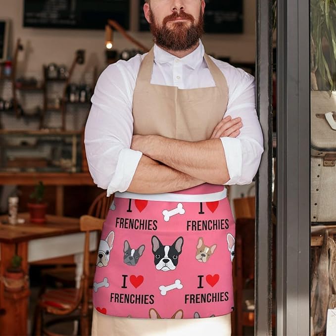 Unisex Half Waiter Waist Short Apron Waterproof Chef Works Waitress Aprons