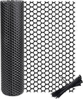 vensovo Black Plastic Wire Mesh 16IN x 33FT Roll - Chicken Wire Fencing for Poultry, Gardening Barrier, Balcony Guard for Cats and Dogs, Floral Craft Mesh with 60 Zip Ties
