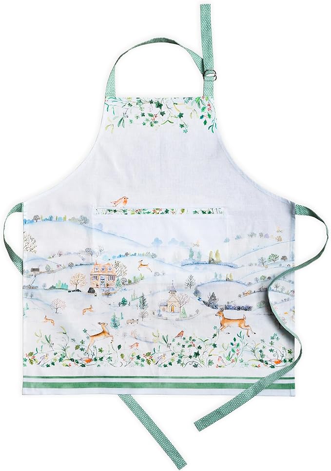 Maison d' Hermine 100% Cotton Apron for women with Pocket Kitchen Chef Apron for Men Cooking Easter Decorations