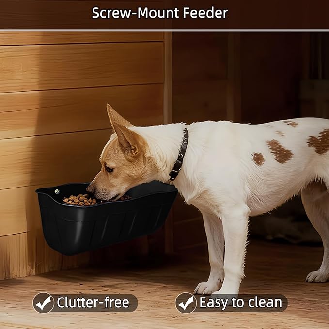 Chicken Feeder Waterer,Hanging Goat Feeders,Feed Trough 3.5 Quart 3 Pack,Hanging Fence Feed Trough for Poultry Livestock,Black