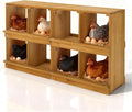 Outvita Nesting Boxes for Chickens 8 Compartments, Wood Chicken Nesting Box Wall Mount, Versatile Use Nest Box for Chicken Coop, Easy to Assemble for Chickens, Hens, Ducks