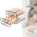 Egg Holder for Fridge，Egg Dispenser for Refrigerator,Stackable egg Organizer for Refrigerator with Drawers，Storage Countertop, Kitchen & Outdoor Timed Freshness