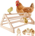 Strong Wooden Chick Roosting Bar with Large Hole, Chicken Coop Toys and Accessories, Chicken Perch Stand for Small Poultry Bird Parrot Indoor Outdoor