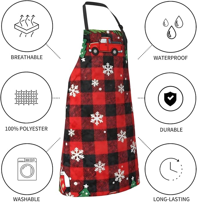 Shark Jumping Home Aprons 2 Pockets 33"×28" for Men Women, Ocean Sea Waterproof Kitchen Cooking Bib