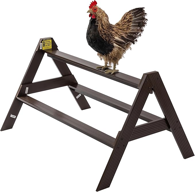 New Age Pet ECOFLEX Restful Roost Chicken Perch Large Ergonomic, Easy Clean, Moisture & Odor Resistant Eco-Friendly Roosting Bar for Coops, Supports Up to 12 Birds
