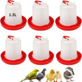 6 Pack 1.5L Gravity-Fed Chick Water for Brooder – Poultry Drinker | Water Dispenser for Baby Chicks, Ducks, Quail, Pigeons, and Backyard Coop Use