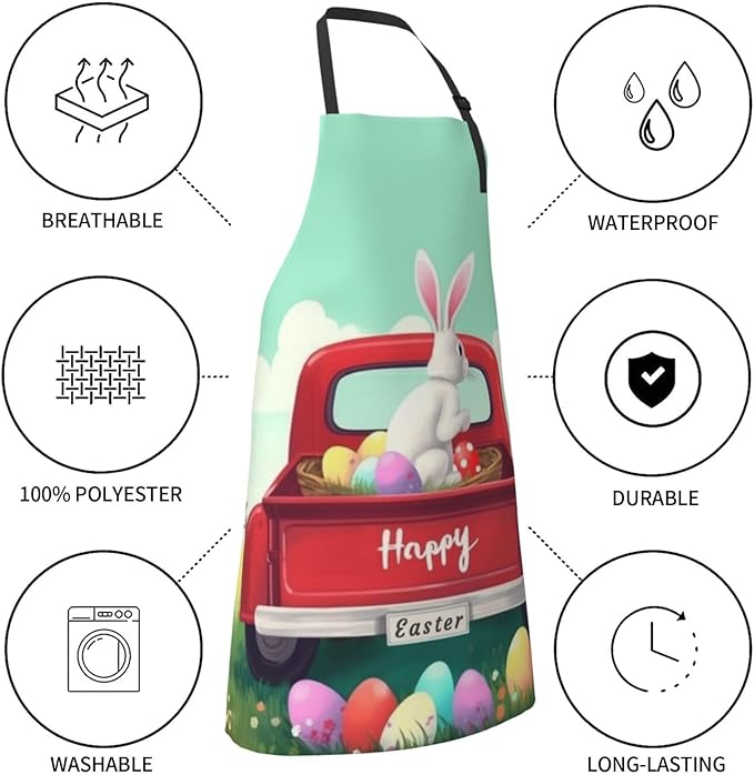 Shark Jumping Home Aprons 2 Pockets 33"×28" for Men Women, Ocean Sea Waterproof Kitchen Cooking Bib