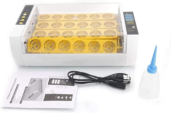 Egg Incubator, 24 Egg Incubator Automatic Turning Hatcher with Temperature Control Digital Poultry Brooder for Hatching Chickens Ducks Birds