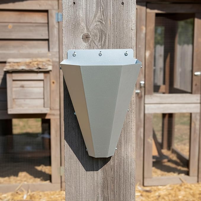 ETOYA Large-Sized Galvanized Steel Chicken Restraining Cone for Poultry, Suitable for Large Layers, Broilers, Roasters, and Turkeys Up to 18 Pounds
