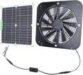Dpofirs 13.5in Solar Powered Fan, Solar Exhaust Fan Kit, Cooling Ventilation for Greenhouse, Chicken Coop, Shed, Dog House, Without Power Storage, Solar Panel, Exhaust Fan