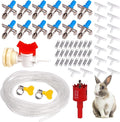 Rabbit Nipple Drinker Kit Automatic Rabbit Watering System Kit Include 12 Drinking Nipple, 23ft Hose, Hole Opener, Barb Valve Fitting to G1/2'' Connector (Blue, 12Pcs)