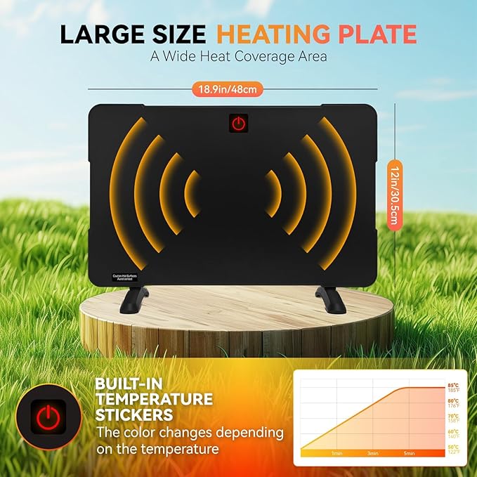 Chicken Coop Heater, Energy-Saving Design Heat Lamp for Chickens, ETL-Compliant Chicken Coop Accessories, Double Protection Heater 4 in 1 Suitable for Pet Animal (PH200S)