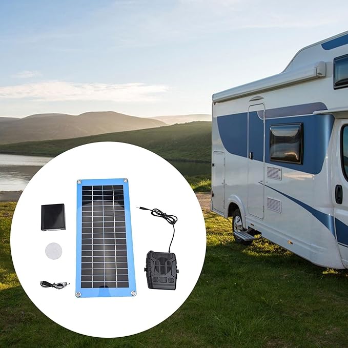 20W Solar Panel Heater, Monocrystalline PET Polysilicon, Dual USB Ports, Waterproof DC Head For Outdoor Camping, RVs, Winter Pet Houses(30W)