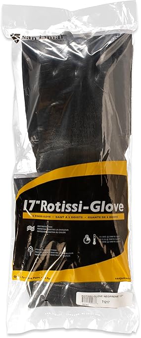 Carlisle FoodService Products T1217 San Jamar Neoprene Glove for Rotissiere,Black