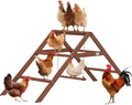 PETSFIT Roosting Bars for Coop Accessories, Chicken Perches with Swing are Perfect for 8-10 Chickens, Wooden Chicken Ladder for Pet's Healthy & Happy, Easy to Assemble&Clean