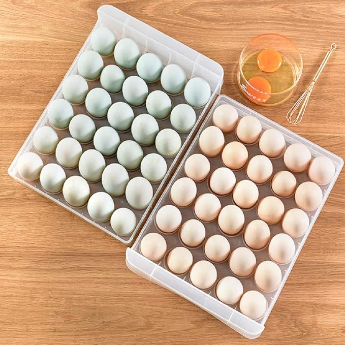 60 Grid Large Capacity Drawer type Egg Holder, Household Egg Fresh Storage Box, Multi-Layer Chicken Egg Storage Container