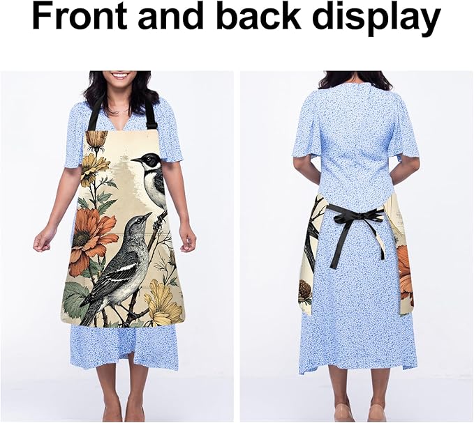Apron Adjustable Waterproof with Two Deep Pockets Wowen men for Summer BBQ Pool Parties & Resorts