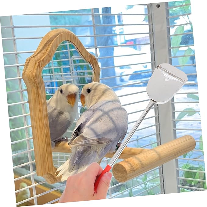 2pcs Bird Cage Cleaning Brush Set Droppings Shovel PET Cage Cleaner Tools for Birds and Small Animals Includes and