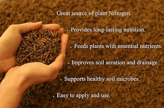 Chicken Manure Pellets 4 Pounds - Nutrient-Rich, Slow-Release Fertilizer with Nitrogen, Phosphorus & Potassium for Healthy Plant Growth and Soil Improvement - Lancaster Agriculture Products