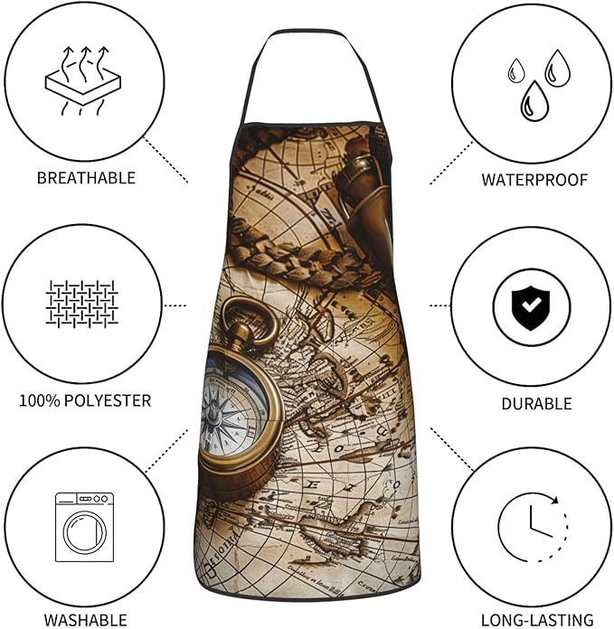 Cute Colorful Dog Paw Printed Unisex Bib Aprons BBQ Cooking Kitchen Aprons for Women Men Chef