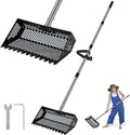 Upgraded Chicken Coop Poop Scooper and Rake, Stainless Steel Chicken Coop Scoop for Sand with Adjustable Handle, Cat Dog Litter Sifting Shovel for Farm, Garden, Yard Cleaning Tools Accessories