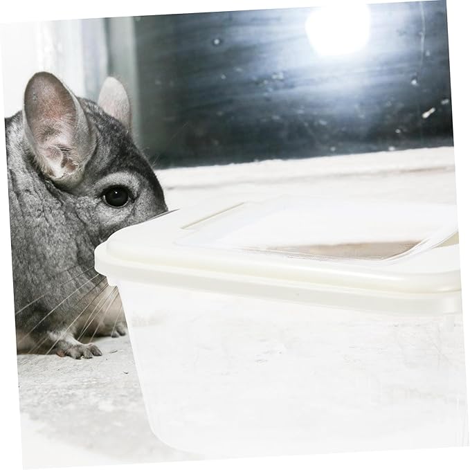 Chinchilla Bath for Hamsters and Small Pets Dust Bath Basin Deep Design for Easy Cleaning for Gerbils and Mice