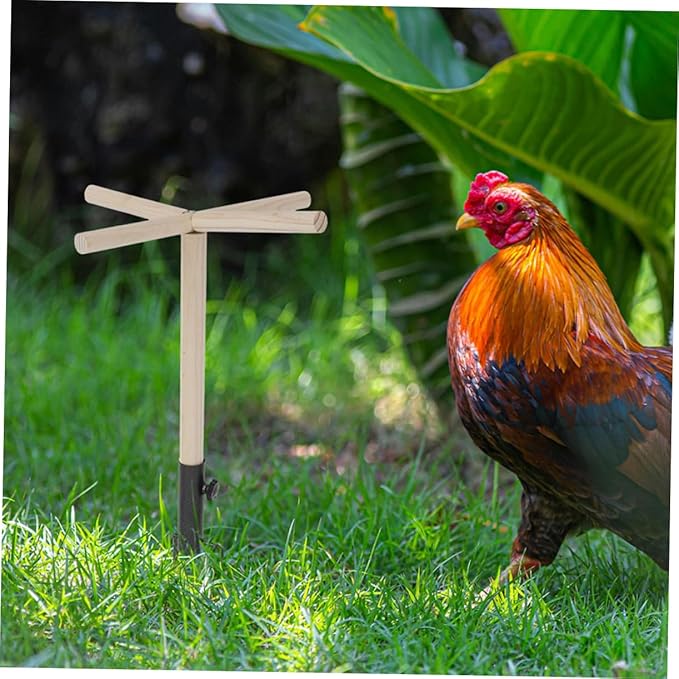 Chickens and Parrots Roosting Bar Wooden Bird Perch Stand Comfortable Chicken Coop Toy Multi-Functional