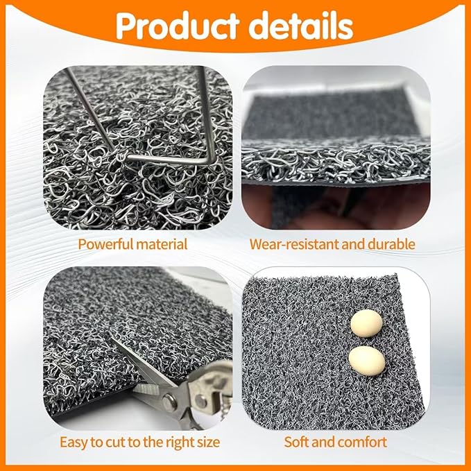 6 Pcs Chicken Nesting Pads, Washable Nesting Box Liners for Chicken Coop, Reusable Plastic Nest Box Pads, Chicken Laying Mats, Chicken Coop Accessories 12×12 inch