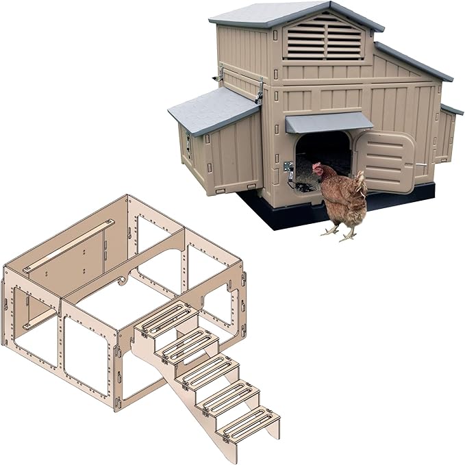 Large Chicken Coop & Stand with Stairs