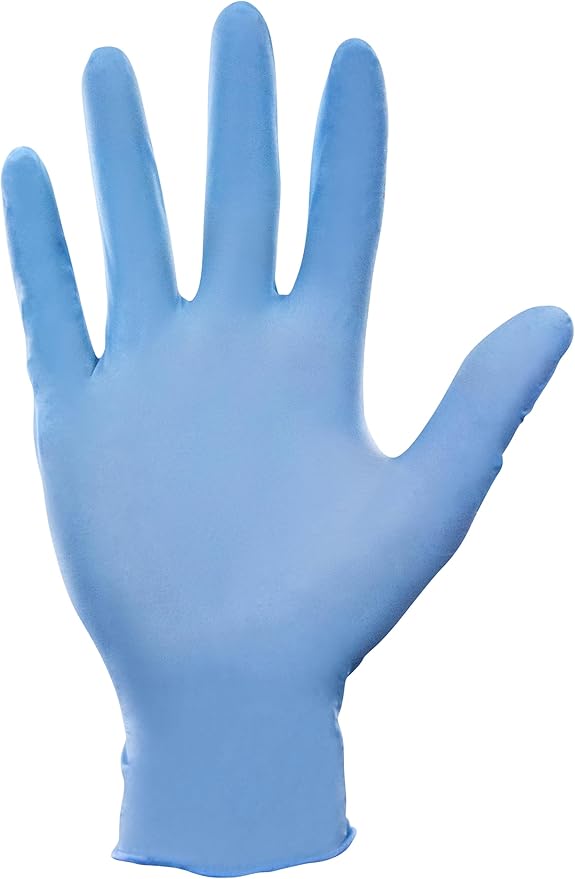 Derma-Lite Powdered Nitrile Disposable Gloves - Medium. 5 Mil Thickness. Chemical and Puncture Resistant. Lightly Textured. Non-Latex. Single-Use Only (6607)