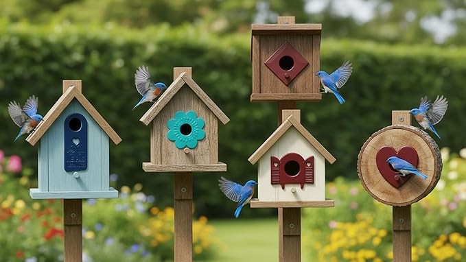 5 Pk 1.5" Metal Bird House Predator Guards -1-1/2" Hole Sizes - Excludes Different Bird Species - Protects The Entry Hole