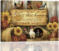 YMXDYMJSW Rooster Canvas Wall Art Chicken with Sunflower Pictures Farm Animal Prints Chicken Coop Paintings Inspirational Quotes Artwork for Kitchen Decor Frame (Red,24L x 36W)