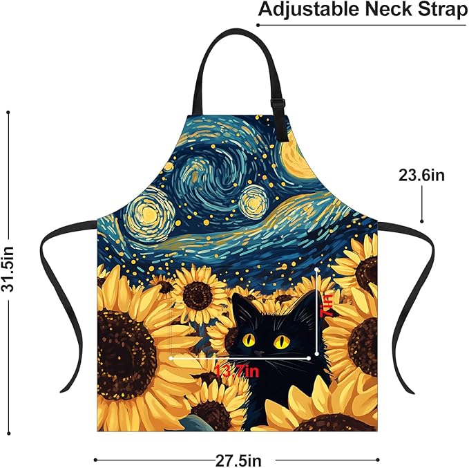 Apron Adjustable Waterproof with Two Deep Pockets Wowen men for Summer BBQ Pool Parties & Resorts